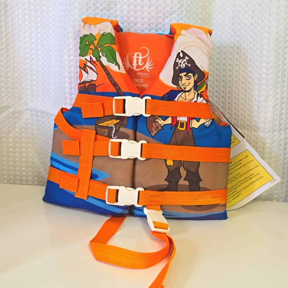 NWT- Full Throttle U.S.C.G Approved Child Lif Vest kids Life Jacket